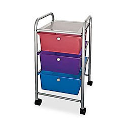 Storage Studios Home Center Rolling Cart W/3 Drawers, 15.25″X26″X13″ Multicolor