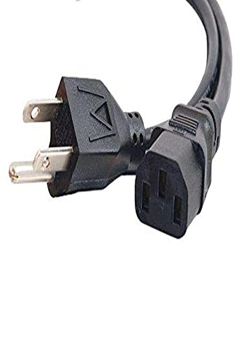C2G Power Cord, Replacement Power Cable, 3 Pin Connector, Universal Power Cord, 16 AWG, Black, 4 Feet (1.21 Meters), Cables to Go 29926
