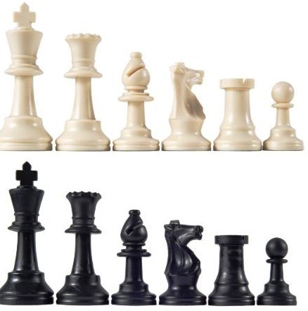 Staunton Tournament Chess Pieces, Triple Weighted with 3.75″ King and 2 extra Queens