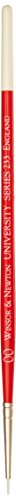 Winsor & Newton University Series 233 Round Short Handle Brush, Size 01,Red,white
