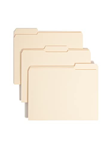 Smead Fastener File Folder, 2 Fasteners, Reinforced 1/3-Cut Tab, 1-1/2″ Expansion, Letter Size, Manila, 50 per Box (14595)