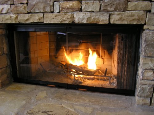 Heatilator Fireplace Doors – Black 42″ Glass Doors – DM1042
