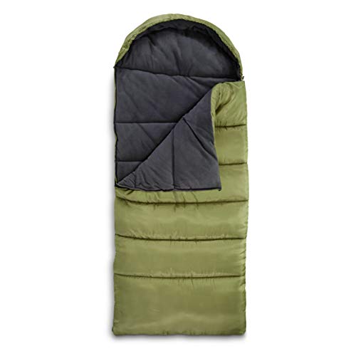 Guide Gear -15 Degree Fleece Lined Sleeping Bag for Adults and Kids Warm Winter Cold Weather Lightweight Portable for Camping, Backpacking, Hiking, Outdoors
