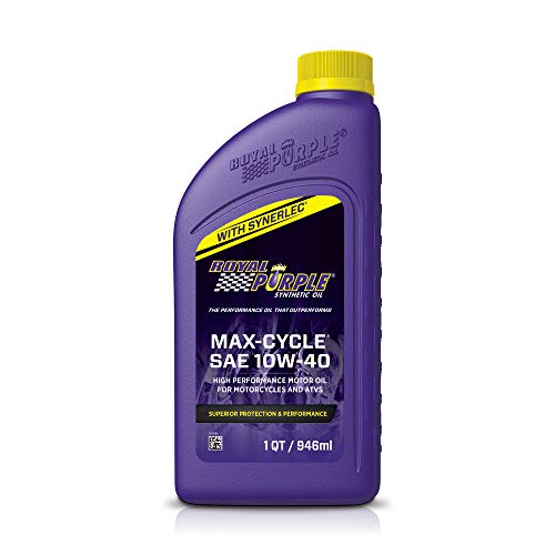Royal Purple 01315 Max-Cycle SAE 10W-40 High Performance Motor Oil for Motorcycles & ATVs – 1 Quart