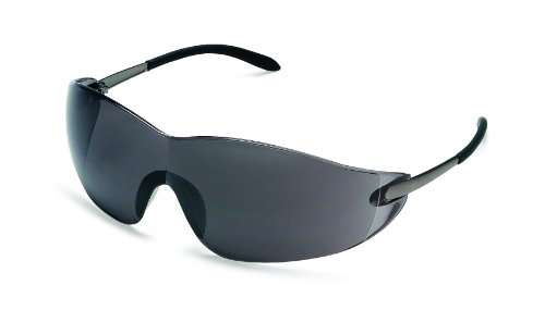 MCR S2112 Crews Blackjack Safety Glasses Chrome Frame Grey Lens 1 Pair