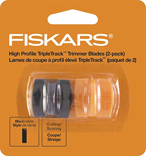 Fiskars 01-001555J TripleTrack High Profile Replacement Blades Cut/Score Style I, 1.5×1.5×1 Inch, Black and Orange