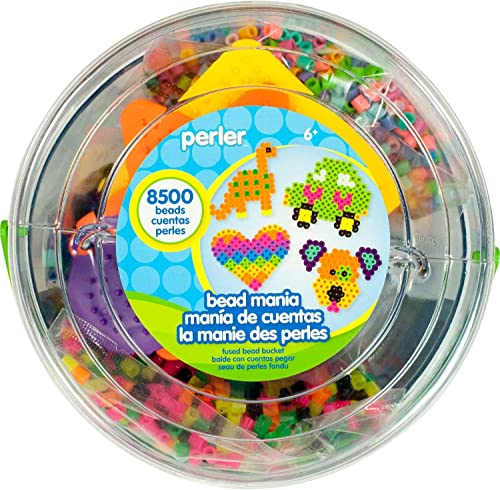 Perler Fuse Activity Bucket for Arts and Crafts, 8500 Beads, One Size, Multicolor