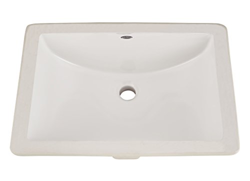 American Standard 0614000.020 Studio Ceramic Undermount Rectangular Bathroom Sink, 18” L x 12” W x 16.43” H, White