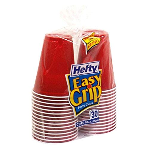 Hefty Easy Grip 18 Ounce Cups (Red), Case Pack, Twelve – (Pack of 30)