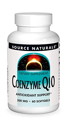 Source Natural Coenzyme Q10 Antioxidant Support 200 mg For Heart, Brain, Immunity, & Liver Support – 60 Softgels