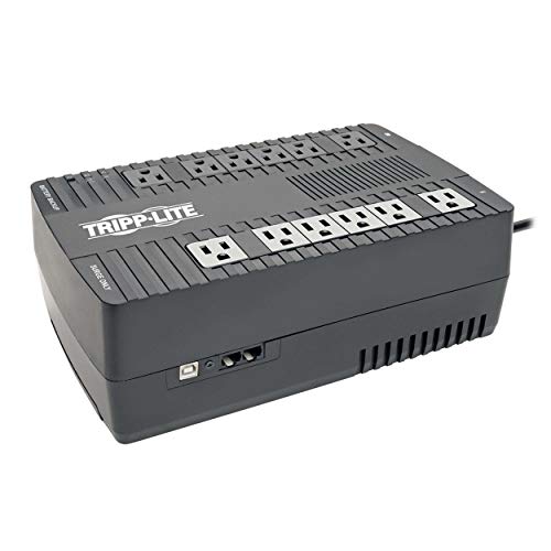 Tripp Lite AVR750U 750VA UPS Battery Backup, 450W AVR Line Interactive, USB, Ultra-Compact, Black