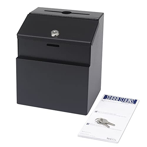 Safco Products 4232BL Steel Suggestion Box, Black