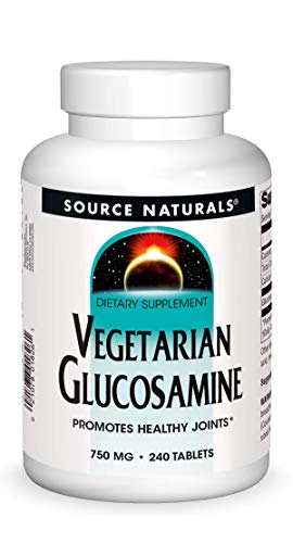 Source Naturals Vegetarian Glucosamine, Promotes Healthy Joints 750 Mg Tablet – 240 Count