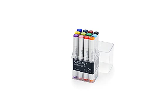 Copic Sketch, Alcohol-based Markers, 12pc Set, Basic