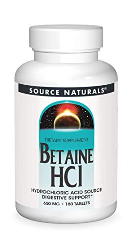 Source Naturals – Betaine HCl Hydrochloric Acid Source 650 mg. – 180 Tablets