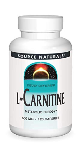 Source Naturals L-Carnitine 500 mg For Metabolic Energy – 120 Capsules