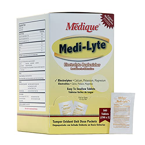 Medique Medi-Lyte Electrolyte Replacement Tablets, 500 Count(Pack of 1)