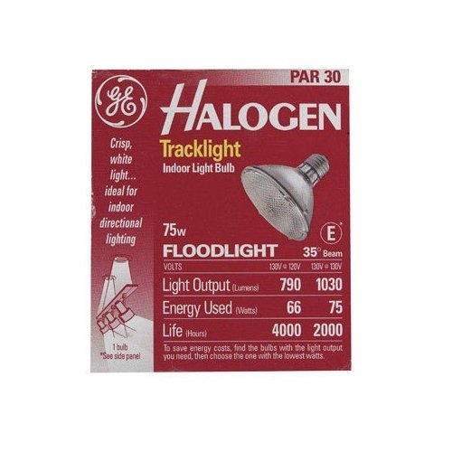 Ge 18060 Reflector Halogen Floodlight Bulb, 130 Volt, 75 Watts