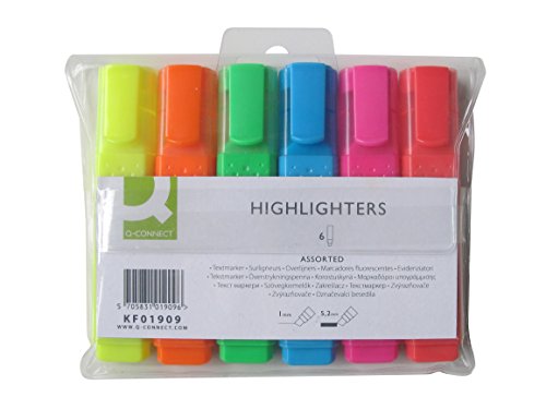 Q Connect Assorted Highlighter Pen (Wallet of 6)