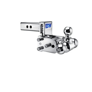 B&W Trailer Hitches Chrome Tow & Stow Adjustable Trailer Hitch Ball Mount – Fits 2″ Receiver, Tri-Ball (1-7/8″ x 2″ x 2-5/16″), 3″ Drop, 10,000 GTW – TS10047C | The Storepaperoomates Retail Market - Fast Affordable Shopping