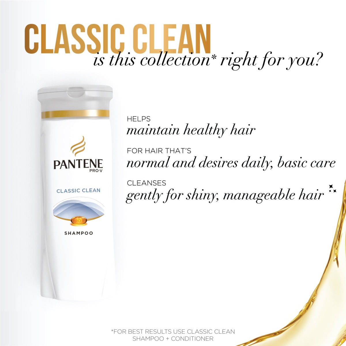 Pantene Pro-V Classic Clean Shampoo, White, 12.6 Fl Oz (Pack of 1) | The Storepaperoomates Retail Market - Fast Affordable Shopping