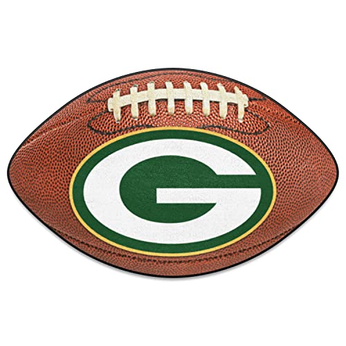 FANMATS 5755 Green Bay Packers Football Rug – 20.5in. x 32.5in. | Sports Fan Home Decor Rug and Tailgating Mat