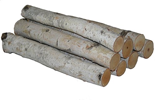 Wilson 17″-18″ Decorative White Birch Logs, Natural Bark Wood Home Décor – 1.5″-3″ Dia. (Set of 8)