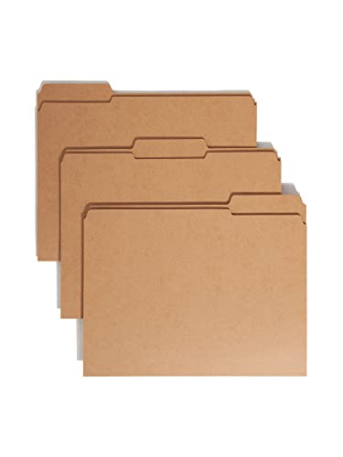 Smead File Folder, Reinforced 1/3-Cut Tab, Letter Size, Kraft, 100 Per Box (10734)