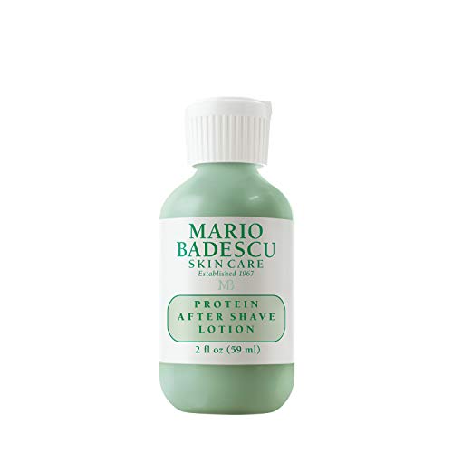 Mario Badescu Protein After Shave Lotion for Combination, Oily and Sensitive Skin | Lightweight Moisturizer that Minimizes Razor Burn and Ingrown Hairs |Formulated with Oatmeal & Allantoin| 2 FL OZ