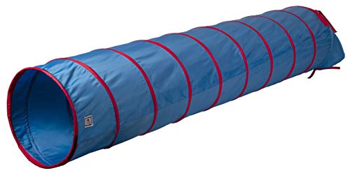 Pacific Play Tents 20513 Kids 9-Foot Institutional Crawl Play Tunnel, 9′ X 22″ Diameter, Blue/Red
