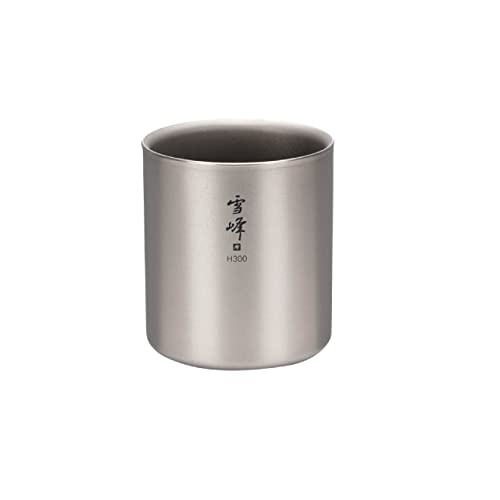 Snow Peak Double-Wall Insulated Mug – Hot & Cold Beverages – Titanium Mug – 15.2 fl oz