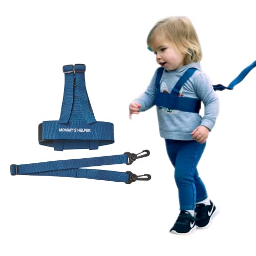 Toddler Leash & Harness for Child Safety – Keep Kids & Babies Close – Padded Shoulder Straps for Children’s Comfort – Fits Toddlers w/ Chest Size 14-25 Inches – Kid Keeper by Mommy’s Helper (Blue)