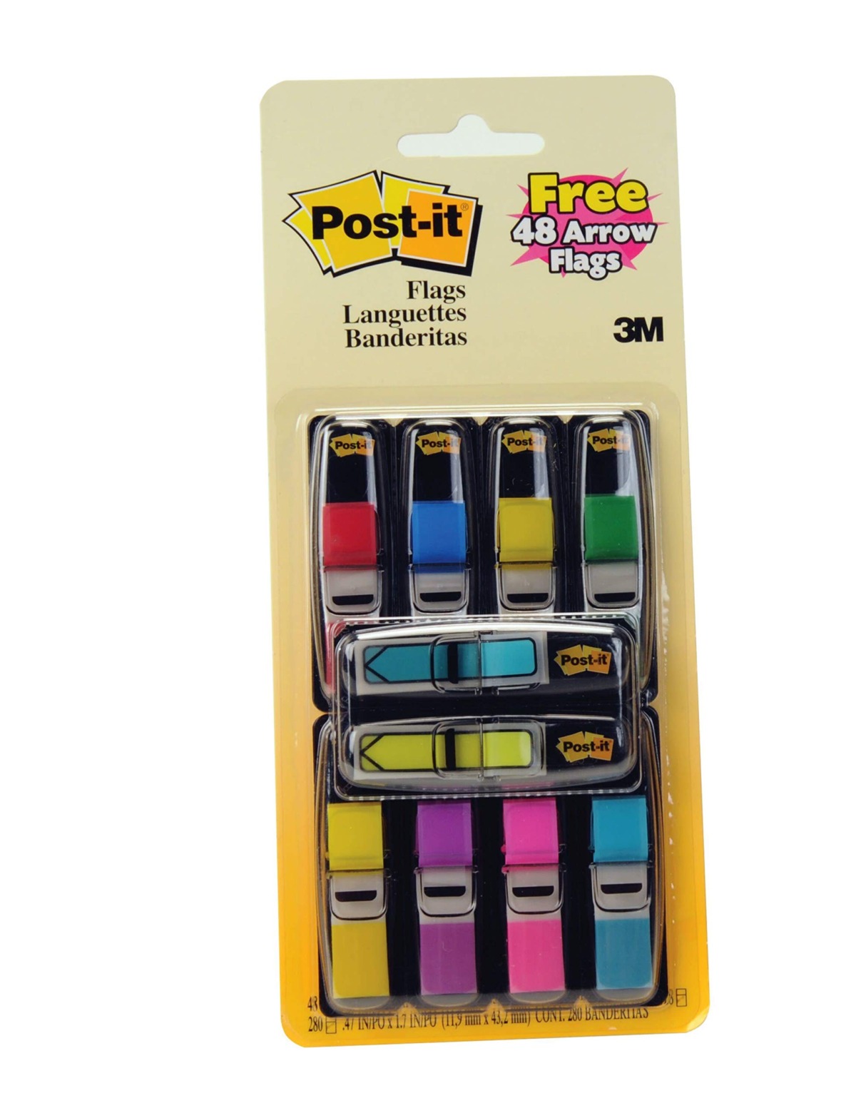 Post-it Flags Value Pack, 35/Dispenser, 8 Dispensers/Pack.47 in Wide, Assorted Colors, Includes 48 Free Arrow Flags (683-VAD1) | The Storepaperoomates Retail Market - Fast Affordable Shopping