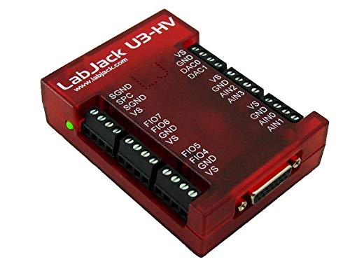 U3-HV USB DAQ Device with 4 Dedicated High-Voltage (±10V) Analog Inputs, 12 Flexible I/O for Analog and Digital Data Acquisition of Sensors, Controlling Relays, Automation and Timers