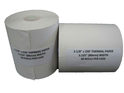 NCR 856348 Thermal Receipt Paper, 3-1/8″ x 230′ White (50 Rolls)