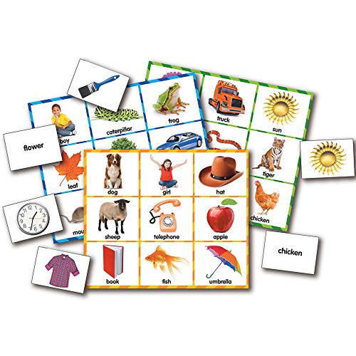 The Learning Journey: Match It! Bingo – Picture Word – Reading Game for Preschool and Kindergarten 36 Picture Word Cards, 9.5″ H x 8″ W x 0.1″ D