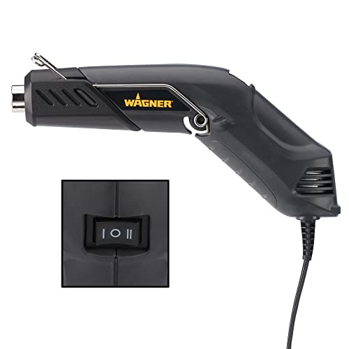 Wagner Spraytech 0503038 HT400 Heat Gun, Dual Temperature Hot Air Tool 680 and 450 Degrees, Shrink Tubing, Embossing, Craft Projects, Sticker Removal Heat Gun