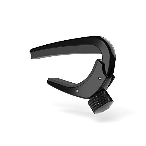 D’Addario Guitar Capo for Acoustic and Electric Guitar – Pro Capo – Adjustable Tension – Guitar Accessories – Works for 6 String and 12 String Guitars – Black