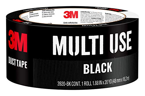 3M 3920-BK Multi Use Colored Duct Tape, 20 Yards, Black
