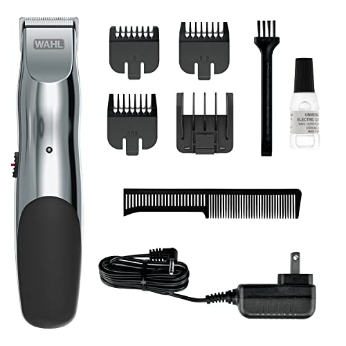 Wahl Clipper Rechargeable Beard Trimmer With Travel Lock, Self-sharpening Blades, and 10 Different Trimming Lengths – Model 9916-817V