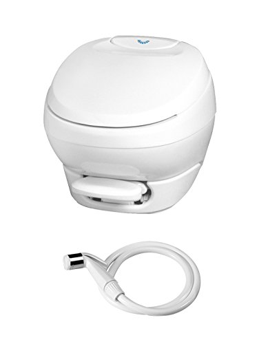 Aqua-Magic Bravura RV Toilet Pedal Flush with Hand Sprayer / Low Profile / White – Thetford 31122 | The Storepaperoomates Retail Market - Fast Affordable Shopping