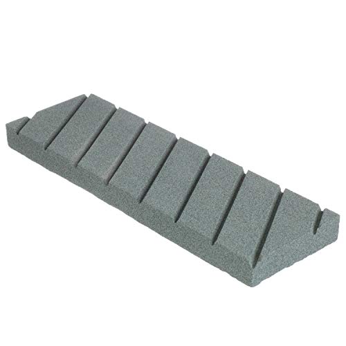 Norton 69936687444 Flattening Stone With Diagonal Grooves For Waterstones, Coarse Grit Silicon Carbide Abrasive, Superbly Flat With Hard Bond, Plastic Case, 9″ x 3″ x 3/4″