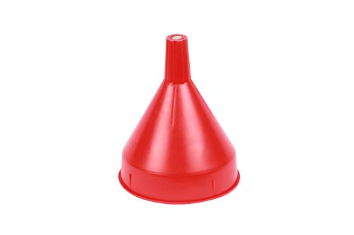 WirthCo 32002 Funnel King Red Safety Funnel with Screen/Strainer â€“ Funnel for Oil, Fuel, Gas, and Automotive â€“ Large 2 Quart Capacity