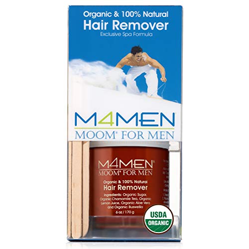 Moom For Men Organic Hair Removal Kit, 6-Ounce Package