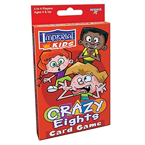 PlayMonster Imperial Kids Crazy Eights — Classic Card Game with Colorful, Durable Cards — for Ages 4+