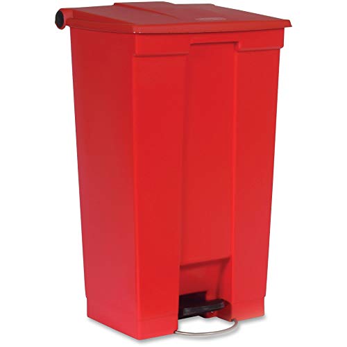 Rubbermaid Commercial Products – FG614600RED -FG614600 Slim Jim Front Step On Trash Can, Red, 23 Gallon