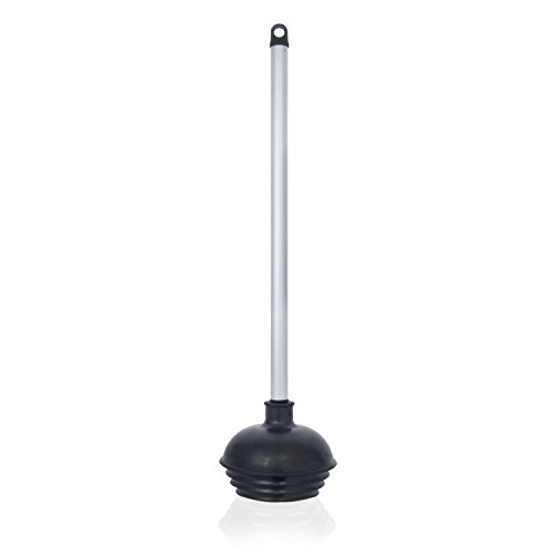 NEIKO 60166A Toilet Plunger with Patented All-Angle Design, Heavy-Duty Toilet Bowl Plunger with Aluminum Handle, Bathroom Necessity , Black, 1-Pack | The Storepaperoomates Retail Market - Fast Affordable Shopping