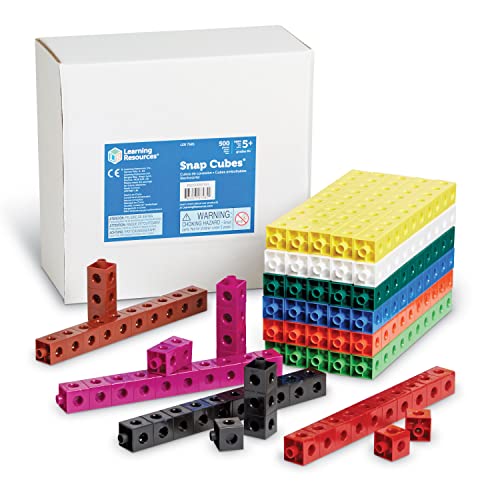 Learning Resources Snap Cubes, Educational Counting Toy, Set of 500 Cubes, Ages 5+