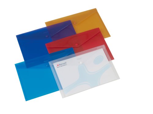 Rexel Popper Wallets A4 Assorted Colours (6 Pack)