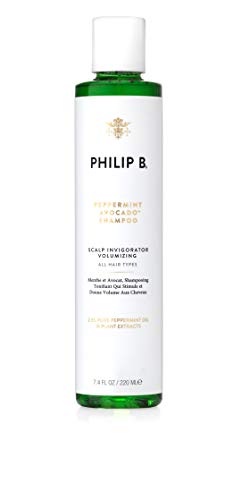 PHILIP B. Peppermint & Avocado Shampoo 7.4 oz – Volumizing & Clarifying Shampoo for Dry to Oily Hair and Scalp, Non-Stripping
